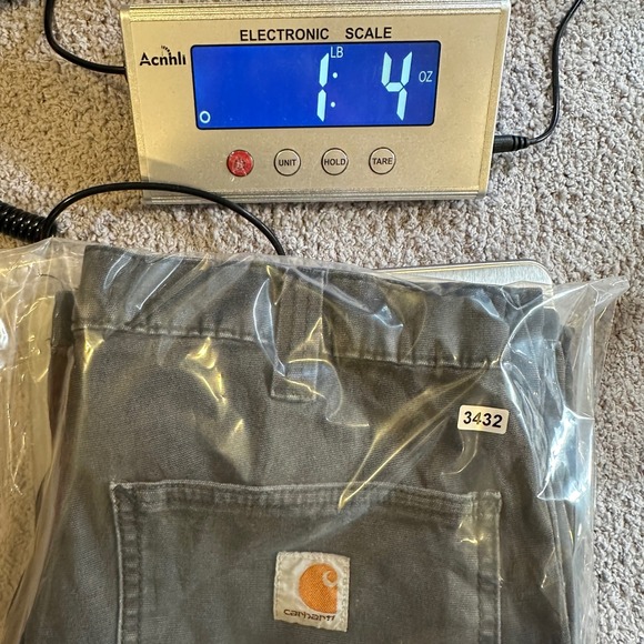 Carhartt Relaxed Fit Work Pants Men's 32x32 Gray Canvas Carpenter Cargo Utility - Picture 9 of 9